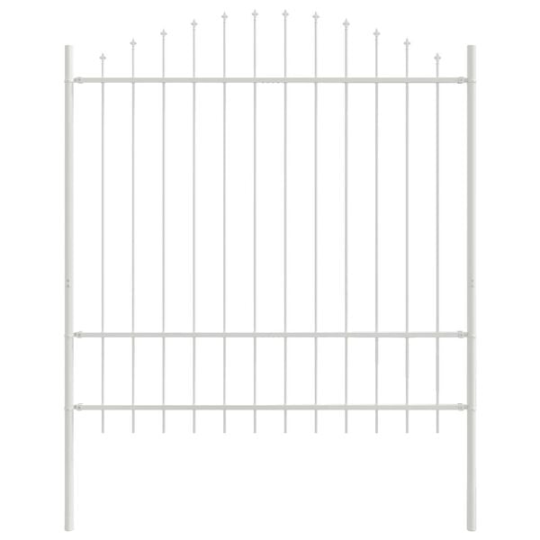 vidaXL Garden Fence 3 pcs White 170 x 215 cm Powder-Coated Steel