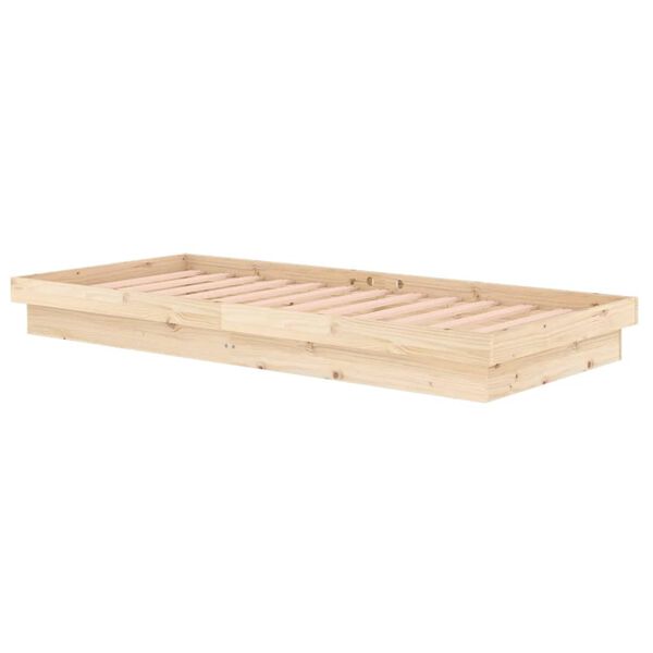vidaXL Bed Frame without Mattress Solid Wood 90x200 cm