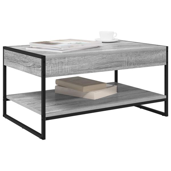 vidaXL Coffee Table Grey Sonoma 80 x 50 x 40 cm Engineered Wood