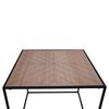 House Nordic Side Table Johanna 50 cm Square Black and Natural