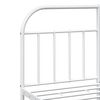vidaXL Metal Bed Frame without Mattress with Footboard White 140x200cm