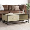 vidaXL Coffee Table Sonoma Oak 90x57x35 cm Engineered Wood and Metal