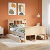 vidaXL Bookcase Bed without Mattress 135x190 cm Double Solid Wood Pine