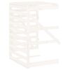 vidaXL Wheelie Bin Storage Extension White Solid Wood Pine