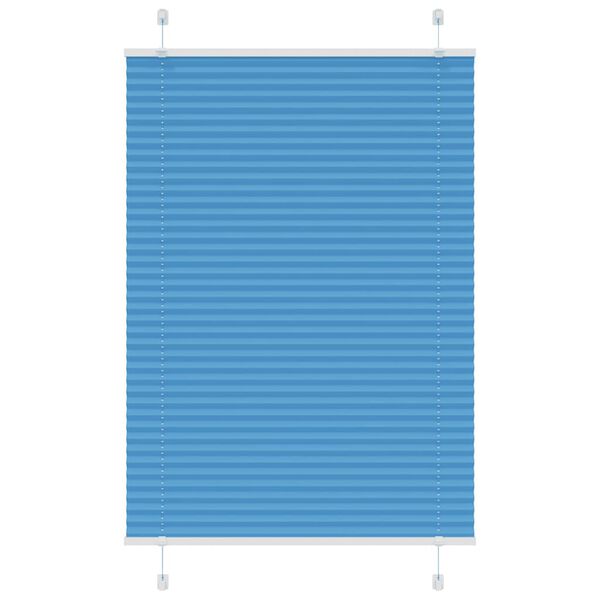 vidaXL Pleated Blind Blue 95x150 cm Fabric Width 94.4 cm Polyester