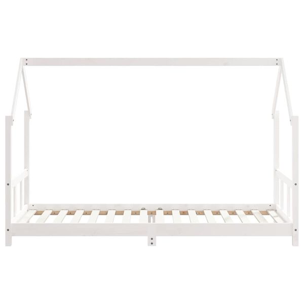 vidaXL Kids Bed Frame White 90x200 cm Solid Wood Pine