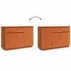 vidaXL Sideboard Wax Brown 110 x 34 x 75 cm Solid Pine Wood