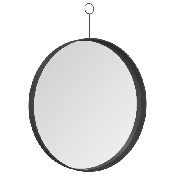 vidaXL Hanging Mirror with Hook Black 40 cm