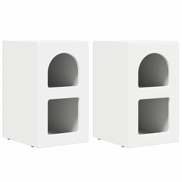 vidaXL Bedside Table 2 pcs White 29.5 x 33.5 x 50 cm Engineered Wood