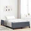 vidaXL Box Spring Bed with Mattress Dark Grey 120 x 220 cm Fabric