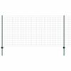 vidaXL Euro Fence with Post 10 x 1.2 m PVC-Coated Steel Green Mesh
