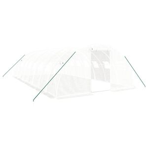 vidaXL Greenhouse with Steel Frame White 32 m&sup2; 8x4x2 m