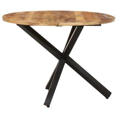 vidaXL Dining Table Round 100x100x75 cm Rough Mango Wood