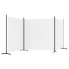 vidaXL 3-Panel Room Divider White 525x180 cm Fabric