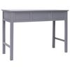 vidaXL Desk Grey 108x45x76 cm Solid Wood Paulownia