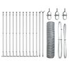 vidaXL Hexagonal Fence with Concrete Base 25 x 0.6 m Galvanised Steel