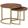 vidaXL Nesting Coffee Tables 2 pcs Solid Mango Wood and Steel