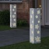 vidaXL Solar LED Pathway Light 2 pcs White Cold Rolled Steel