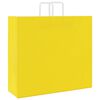 vidaXL Paper Bags 50 pcs with Handles Yellow 54x15x49 cm
