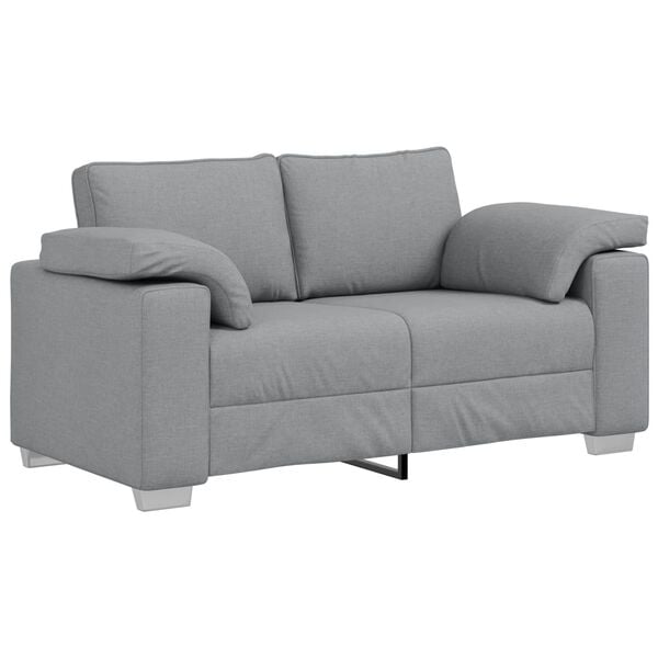 vidaXL Sofa Set 2 pcs Light grey 219 x 77 x 82 cm Fabric