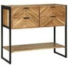 vidaXL Console Table Brown 90 x 35 x 80 cm Solid Acacia Wood