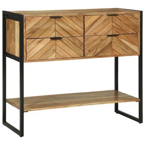 vidaXL Console Table Brown 90 x 35 x 80 cm Solid Acacia Wood