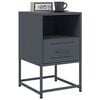 vidaXL Bedside Cabinet Anthracite 36x39x60.5 cm Steel