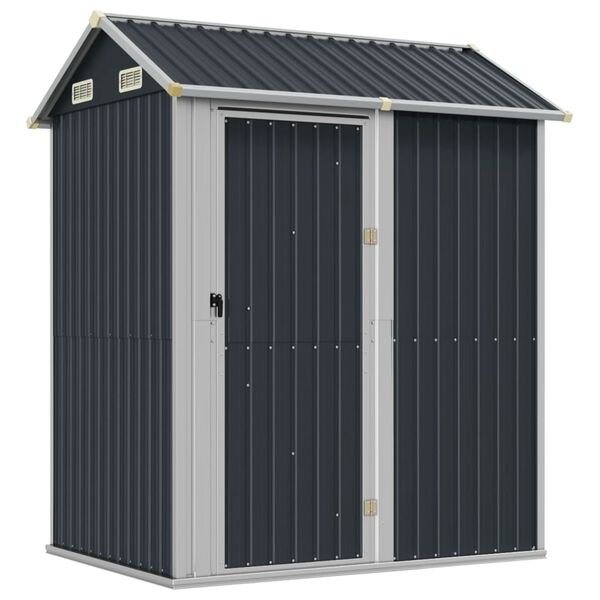 vidaXL Garden Shed Anthracite 192x152.5x237 cm Galvanised Steel