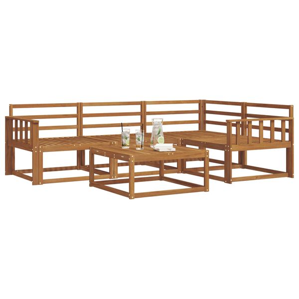 vidaXL Outdoor Sofa Set 5 pcs Natural Solid Acacia Wood