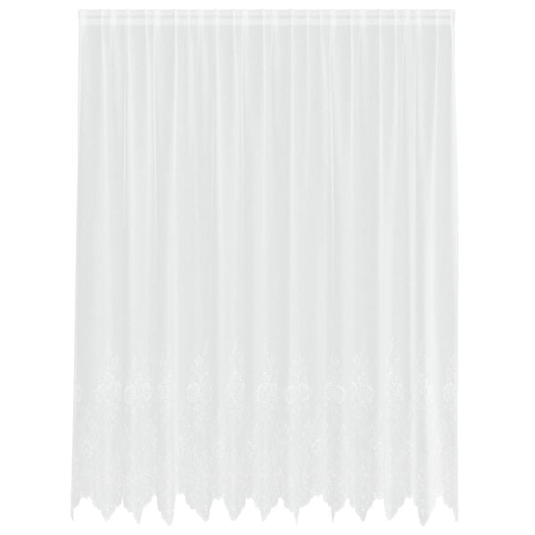 vidaXL Lace Curtain with Curtains Floral White 200 x 300 cm Polyester