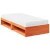 vidaXL Day Bed with Mattress Wax Brown 90x200 cm Solid Wood Pine