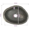 vidaXL Basin River Stone Oval (29-38)x(24-31) cm