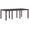 vidaXL Garden Dining Set 9 pcs Brown Polt rattan