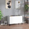 vidaXL Record Cabinet High Gloss White 74.5x38x48 cm Engineered Wood