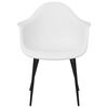 vidaXL Dining Chairs 2 pcs White PP