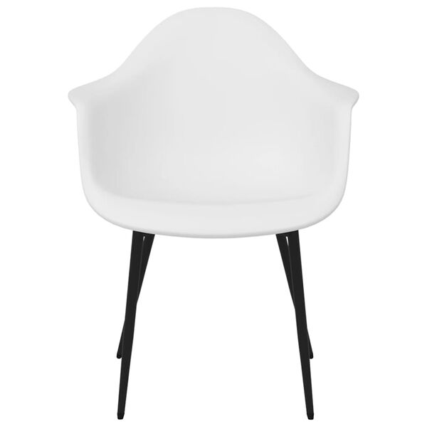 vidaXL Dining Chairs 2 pcs White PP