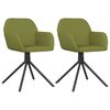 vidaXL Swivel Dining Chairs 2 pcs Light Green Velvet