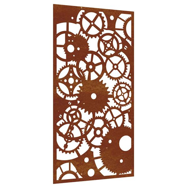 vidaXL Garden Wall Decoration 105x55 cm Corten Steel Gear Wheel Design