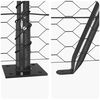 vidaXL Fence Post Grey 100 x 1 m (36 mm mesh) Steel and PVC