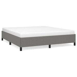 vidaXL Bed Frame without Mattress Dark Grey Super King Fabric