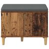 vidaXL Hall Bench with Cushion with Storage Old Wood 60 x 38 x 46 cm