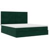vidaXL Ottoman Bed with Mattresses Dark Green 160x200cm Velvet