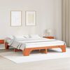vidaXL Bed Frame Wax Brown 180 x 200 cm Solid Pine Wood