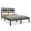 vidaXL Bed Frame without Mattress Grey 140x190 cm Solid Wood
