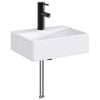vidaXL Bathroom Sink with Faucet and Drain Matte Black