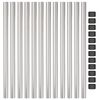 vidaXL Fence Posts 12 pcs Silver 80 cm Powder-coated steel