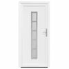 vidaXL Front Door White PVC