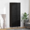 vidaXL Highboard with Drawer 2 pcs Black Oak Engineered Wood