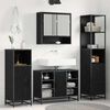 vidaXL Bathroom Furniture Set with Drawer Black Oak 35 x 37.5 x 166 cm
