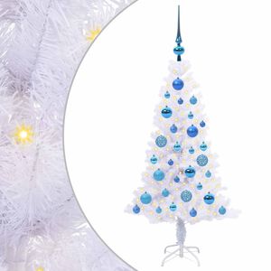 vidaXL Artificial Christmas Tree with Stand White 120 cm PVC and Steel